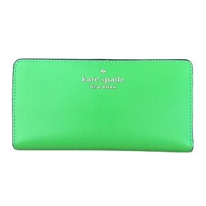 Kate Spade Staci Large Slim Bifold Wallet in Turaco Green